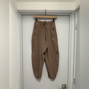 Women’s Adidas Taupe Joggers with Metallic Logo